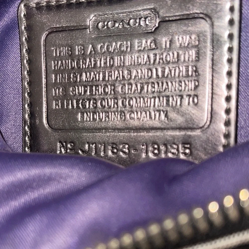 Coach Poppy Black and Gray with Purple Lining Coach Poppy Women's Bag